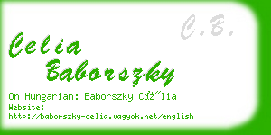 celia baborszky business card